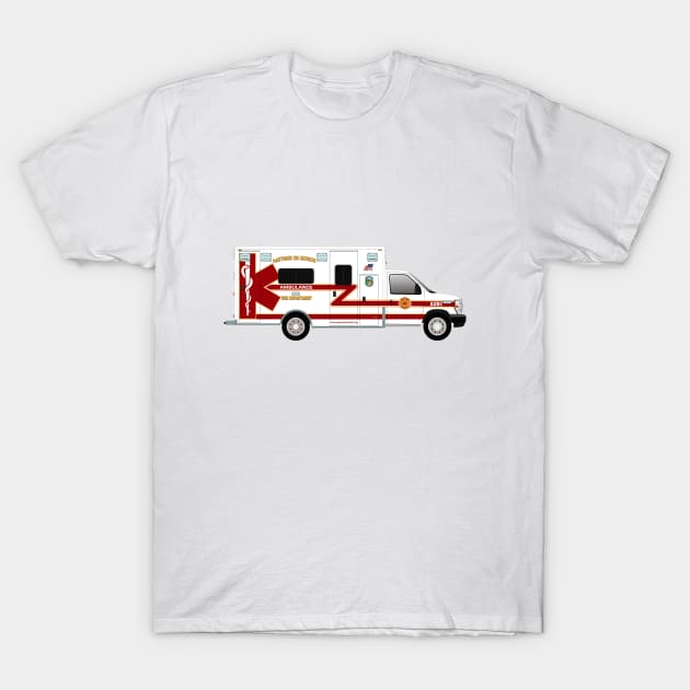Hastings on Hudson Fire Dept.  ambulance T-Shirt by BassFishin